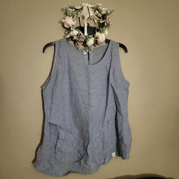 BYTAVI Tops - ByTavi Linen Asymmetrical Top